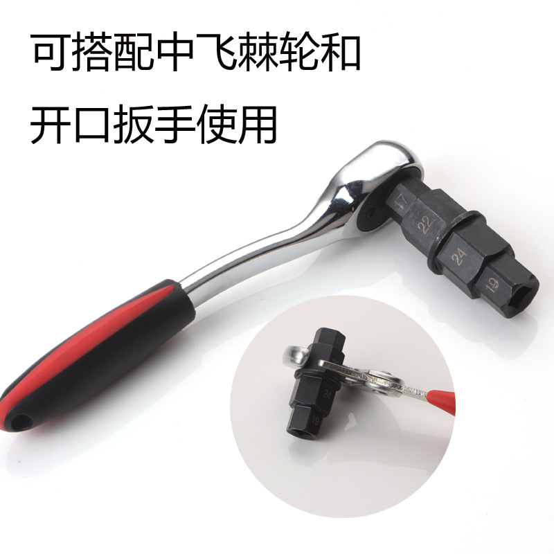 Motorcycle wheel axle disassembly tools, front wheel spindle disassembly wrench, disassembly and assembly socket, hexagonal socket Application Scenario