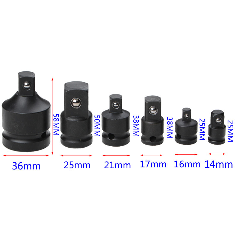 Pneumatic sleeve conversion joint, square conversion joint, 1/4, 3/8, 1/2, 3/4, 1 inch, black phosphating Application Scenario