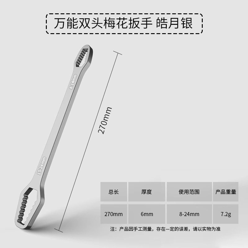 Multi-functional box wrench, double-head self-tightening glasses, 8-22mm multi-purpose wrench tool set, adjustable wrench undefined