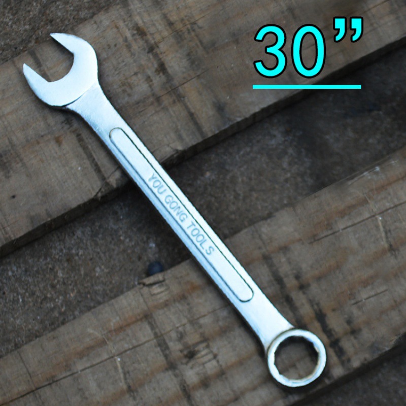 Factory direct sales of a complete set of dual-purpose wrenches, including ribbed mirror finish matte open-end box wrenches and auto repair hardware tools undefined