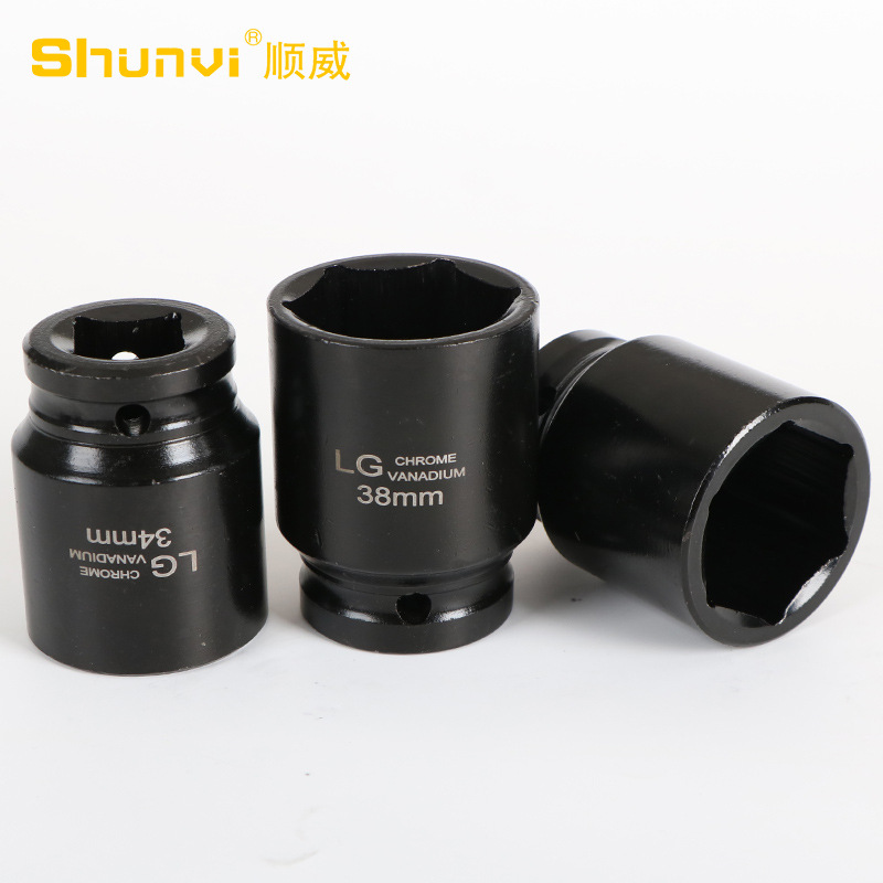 3/4 series Black heavy-duty hexagonal sleeve, electrophoretic hexagonal sleeve, 19MM heavy-duty plum blossom sleeve. Source of goods. Specification drawing