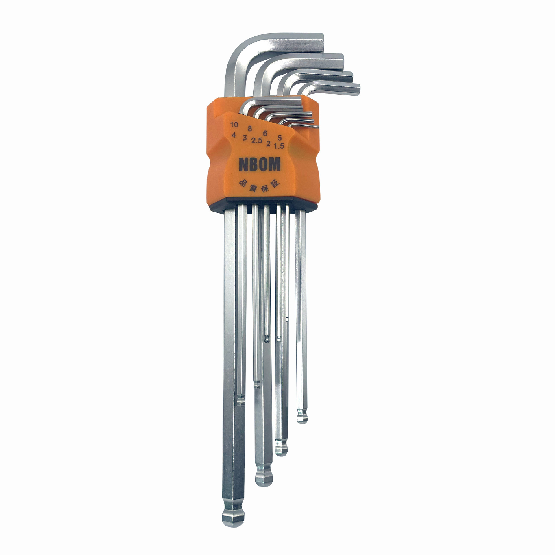 Wholesale discount on 9-piece set of gourd hex socket wrenches, flat head, ball head and plum blossom type screwdriver tools details Picture