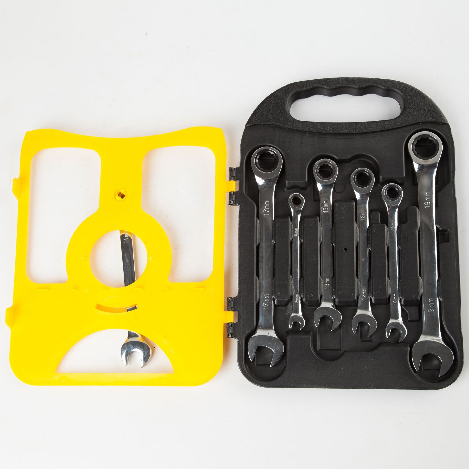 Factory wholesale seven-piece set of ratchet dual-purpose wrenches, ratchet wrench sets, auto repair and maintenance tools details Picture