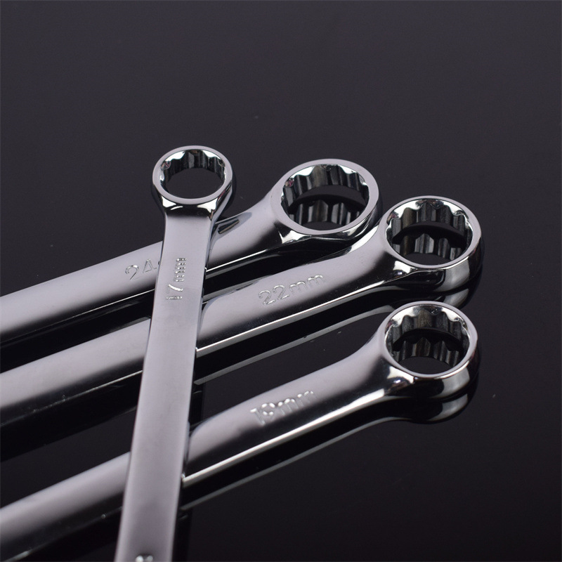 Mirror-finish opening plum blossom double-ended wrench, multi-functional dual-purpose wrench, hardware auto repair tools wholesale details Picture