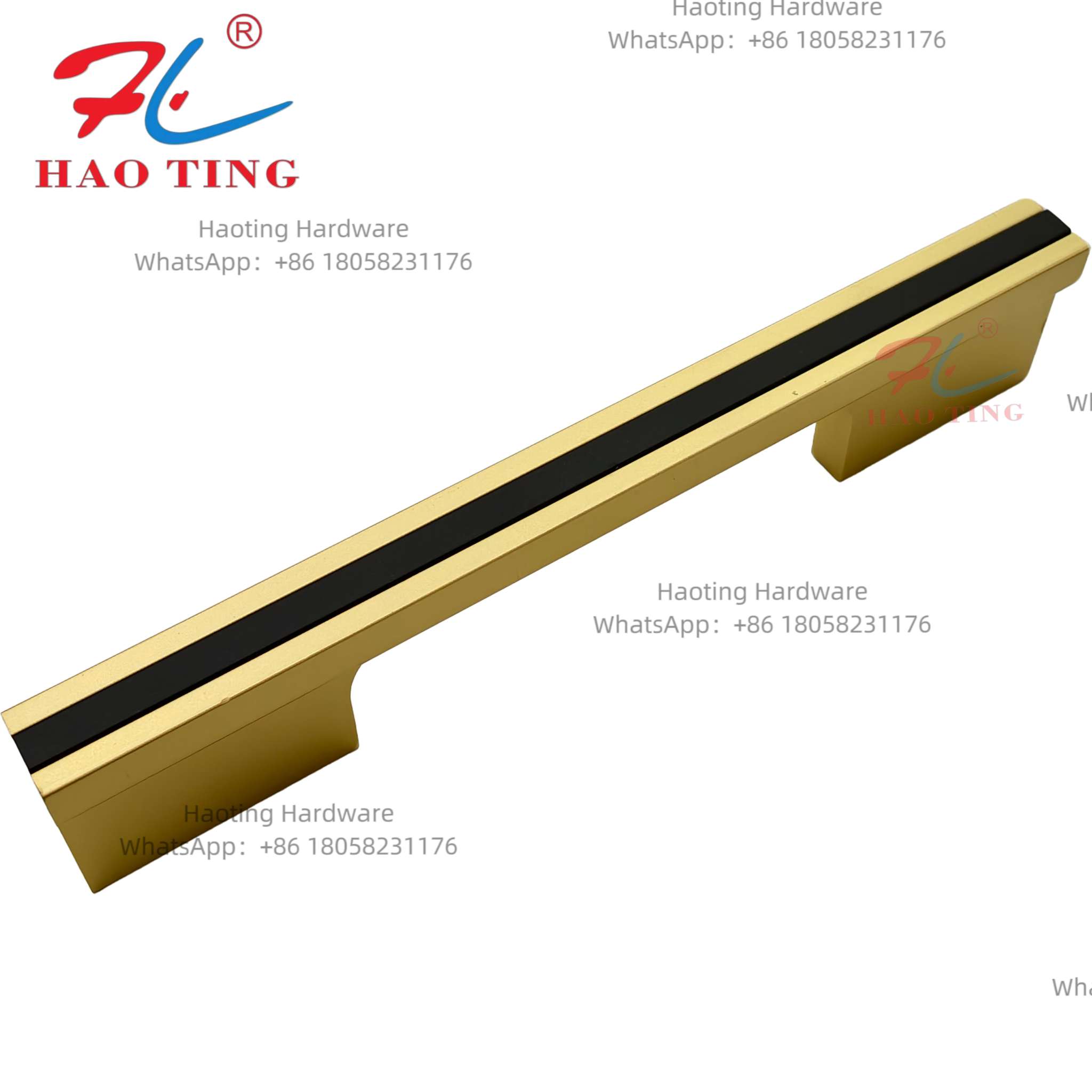Wholesale of aluminum door handles, new Chinese-style simple zinc alloy door handles, solid cabinet and wardrobe drawer handles Specification drawing