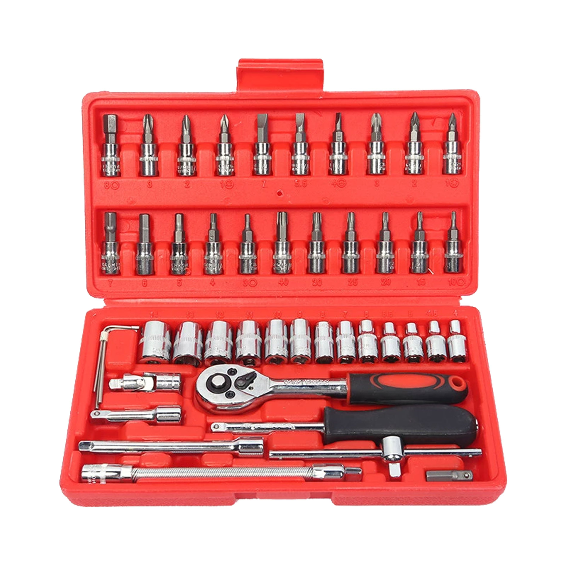 46-piece sleeve set tools for auto repair and household use, cross-border exclusive sale undefined