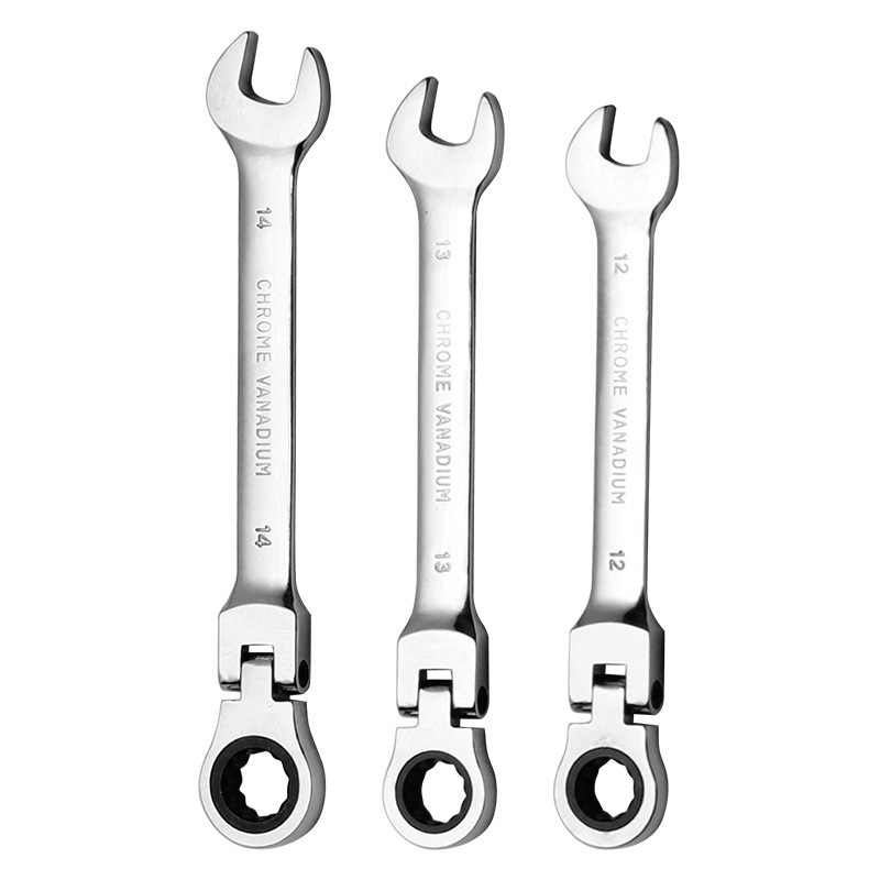 Factory direct supply 10mm ratchet wrench in stock, mirror-finished 72-tooth labor-saving multi-functional cross-border best-selling dual-purpose wrench Item Picture