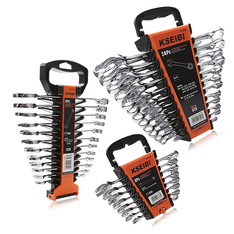 Wholesale plum blossom open-end dual-purpose fixed wrench set, household auto repair machine repair multi-functional hardware wrench full figure