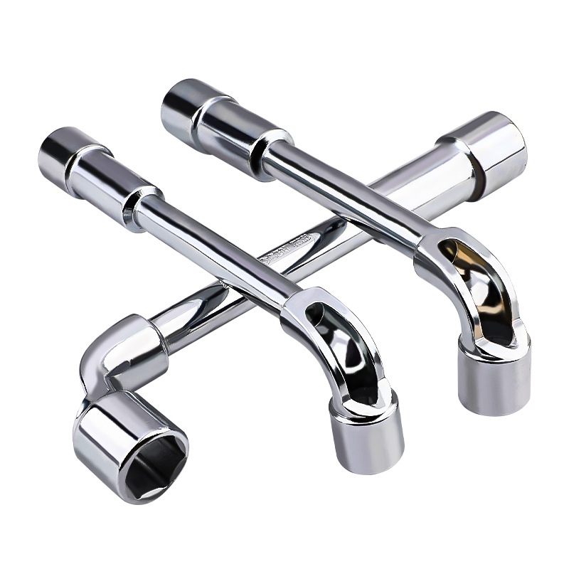 Tuosen Hardware L-shaped pipe wrench, car tire removal tool, perforated wrench, labor-saving dual-purpose socket wrench Item Picture