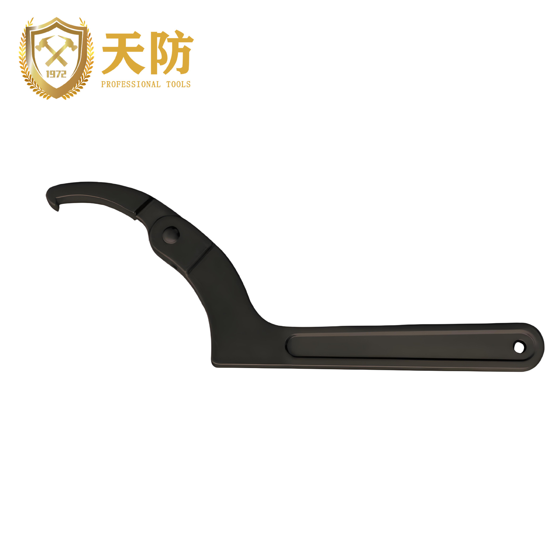 Tianfang crescent wrench, hook wrench, round nut, side hole hook wrench, water meter cover semi-circular hook wrench full figure
