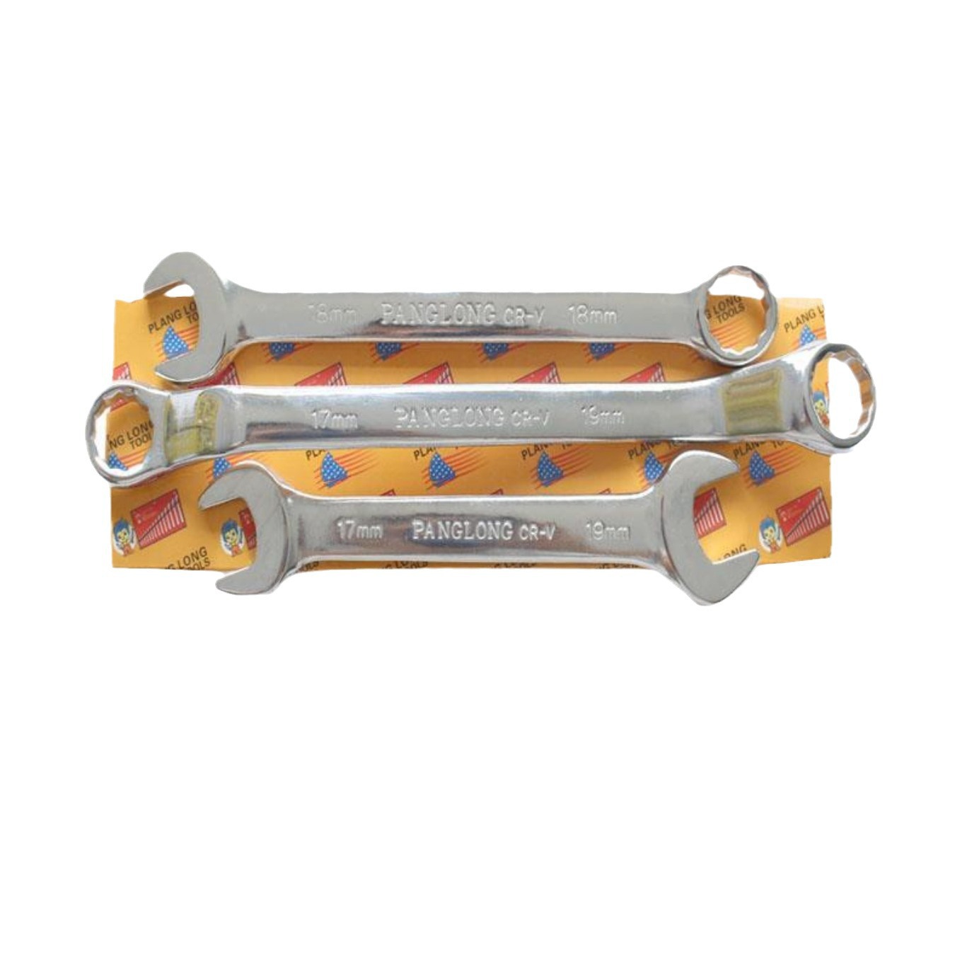 Panglong brand mirror-finish high-carbon steel open-end wrenches, box wrenches, dual-purpose wrenches, and double-ended hexagon wrenches from wrench manufacturers Item Picture
