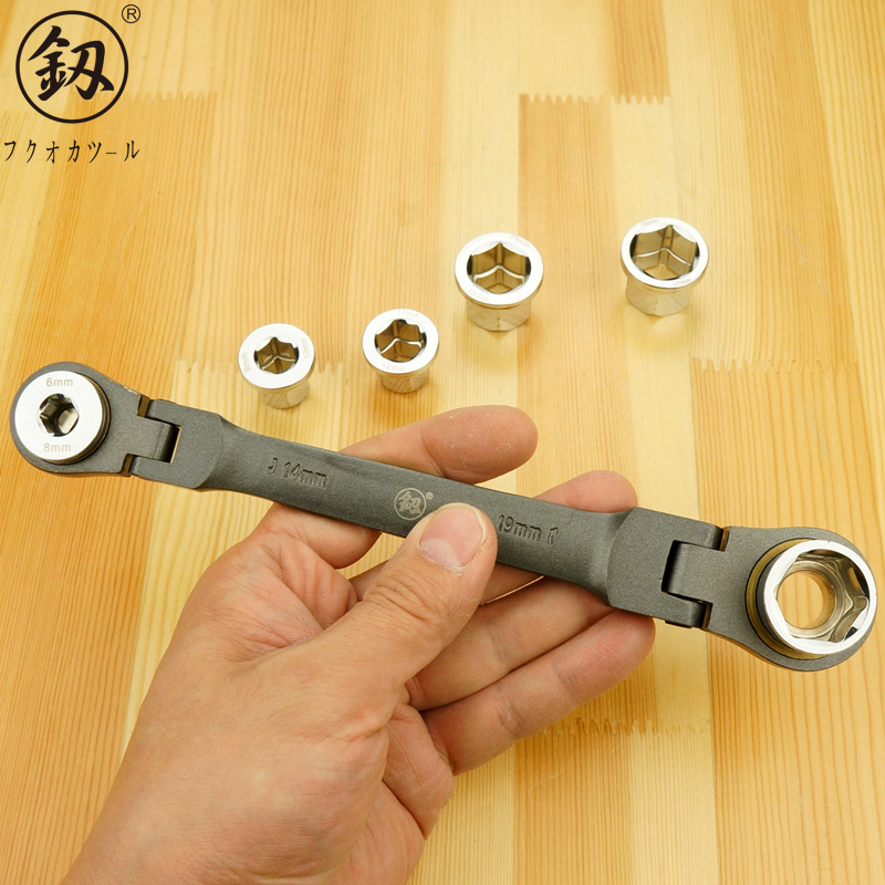Fukuoka Tools' multi-angle ratchet wrench socket set, special-shaped screwdriver, plum blossom screwdriver bit FO-3140 Specification drawing
