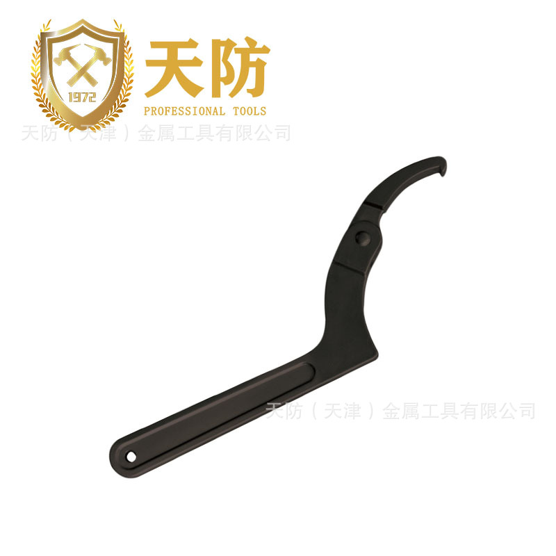 【 Free shipping for orders starting from 5 pieces and small-scale wholesale supported 】 Tianfang steel tools, steel adjustable hook wrenches, one-year warranty Specification drawing