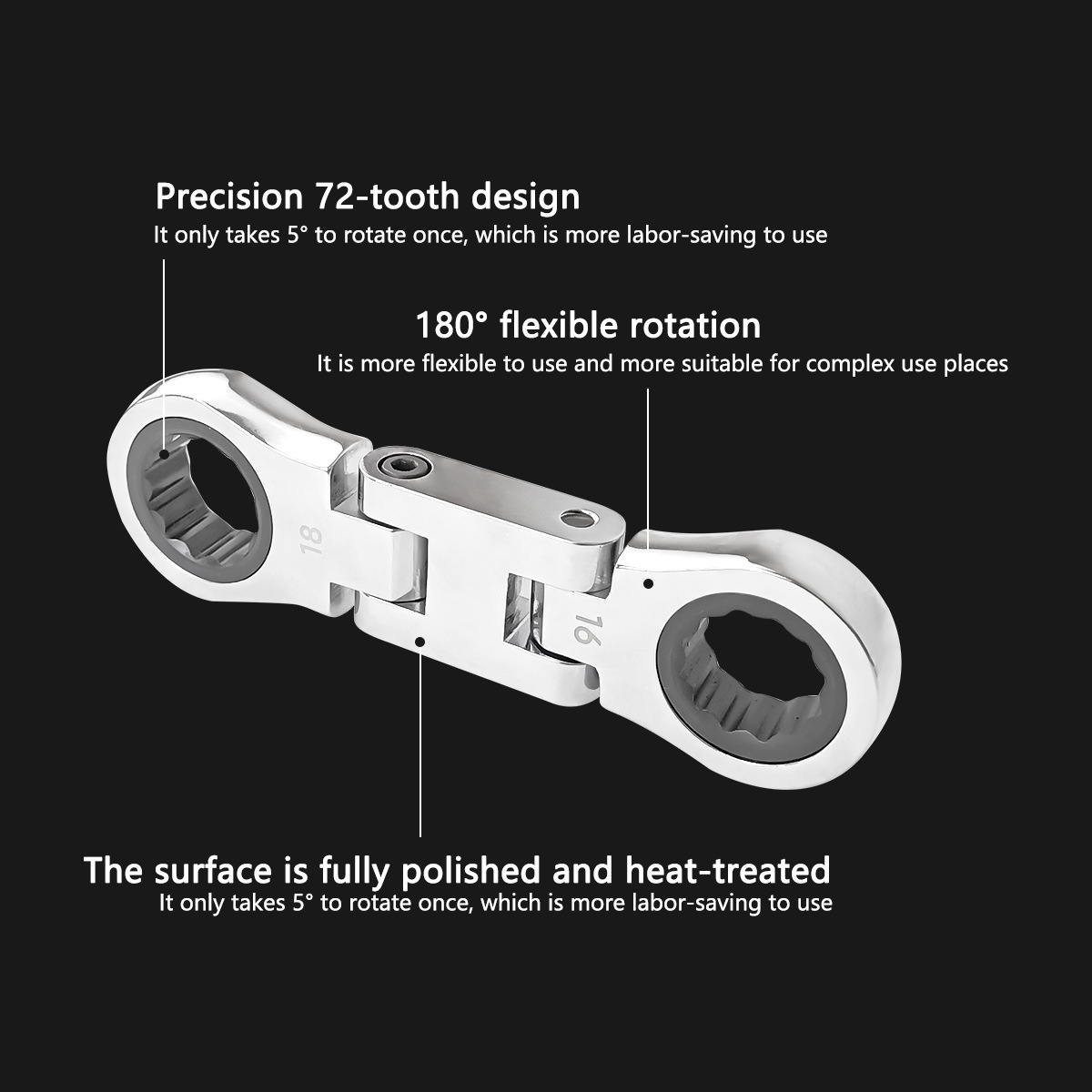 The 5pcs mini double-head ratchet wrench and mini auto repair wrench are portable, easy to use and durable Application Scenario