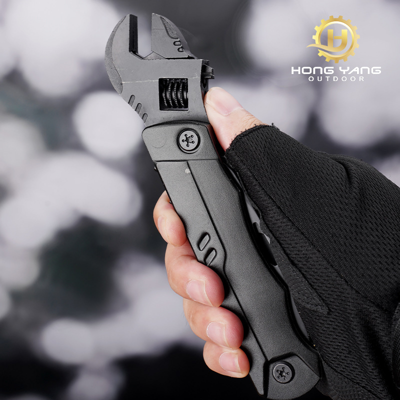 Wholesale of outdoor multi-functional adjustable wrenches, pliers, portable folding multi-purpose wrenches, screws and household combination tools Application Scenario