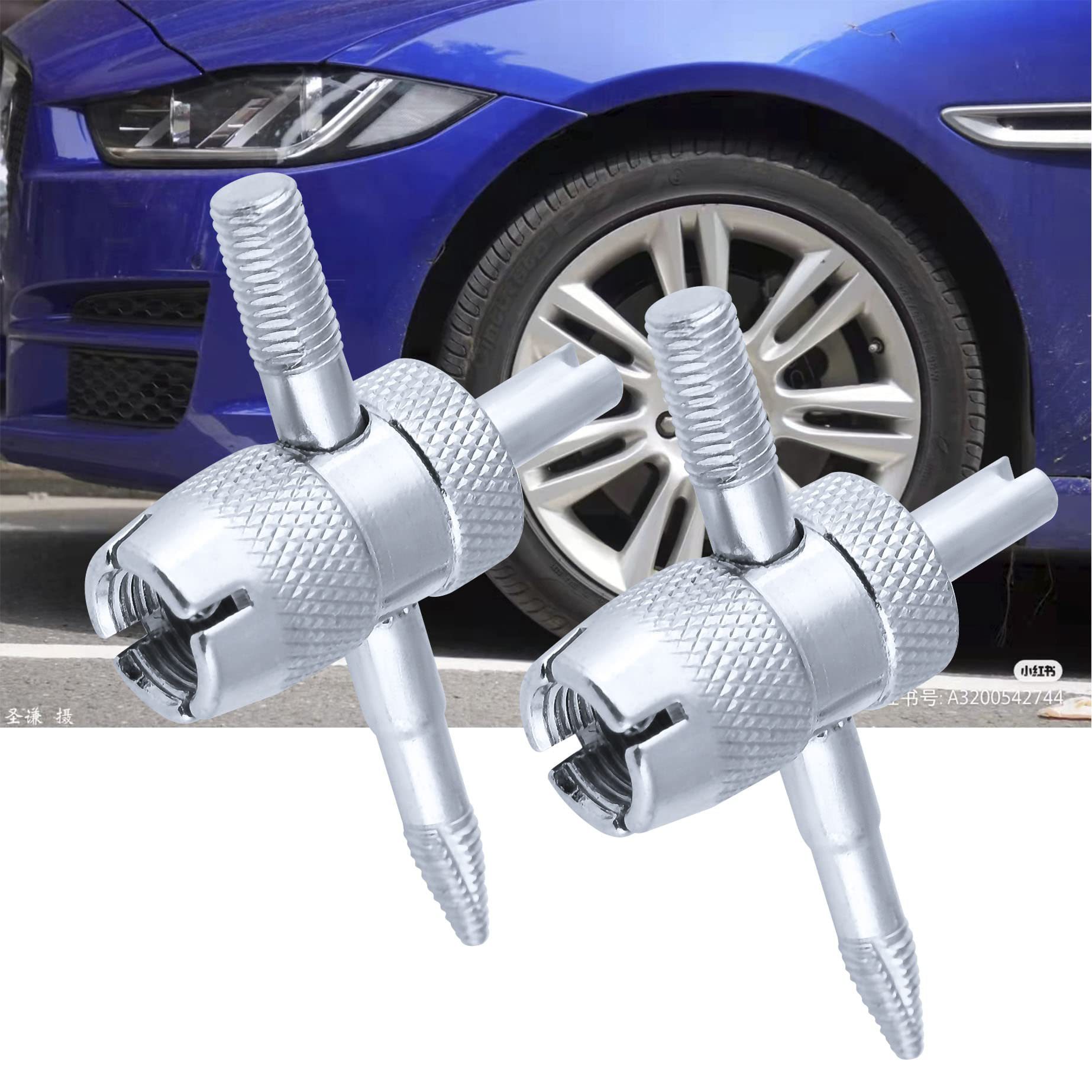Four-in-one hardware tools: Car tire valve stem repair tools, valve core, screwdriver, wrench details Picture