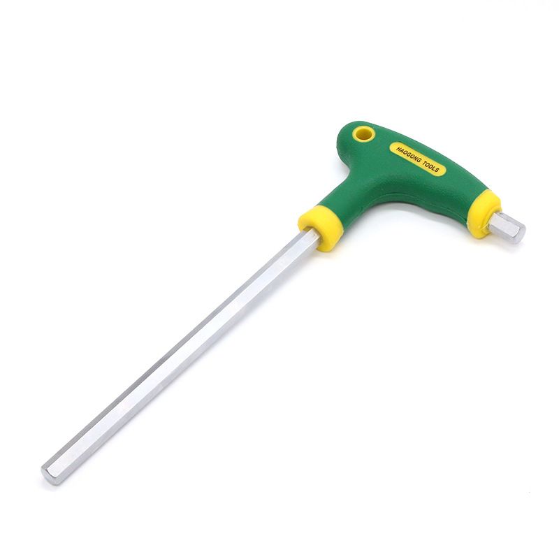 T-shaped handle wrench, hexagonal alloy steel matte hex socket wrench, multi-purpose screw walking stick, hexagonal edge, Haogong details Picture