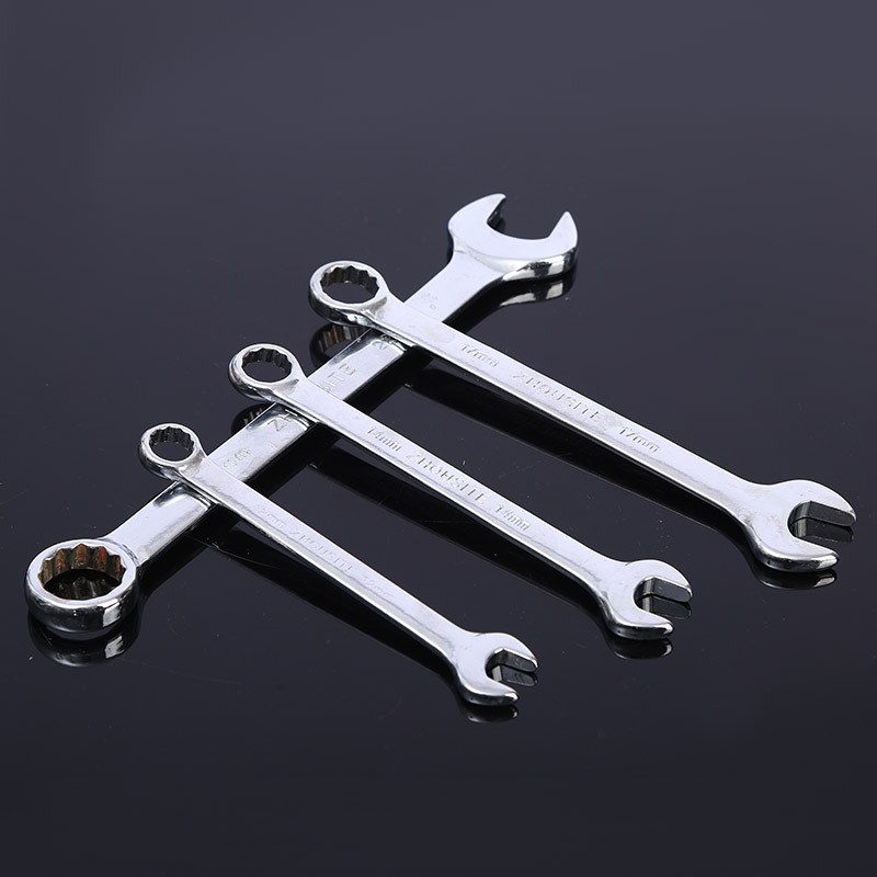 Factory direct sales of open-end wrenches, box wrenches, multi-functional open-end box wrenches, mirror surface wrenches Specification drawing