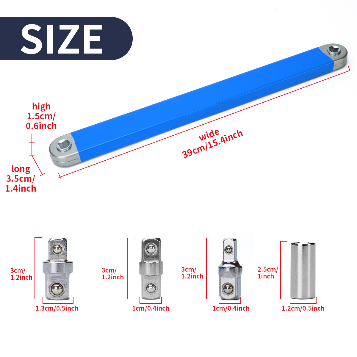 Multi-functional Extension universal extension wrench, dual-head dual-purpose labor-saving ratchet wrench offset Extension details Picture