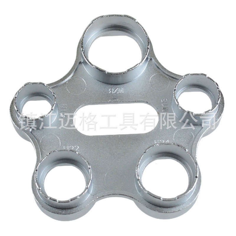 Six-in-one faucet aerator disassembly wrench, multi-size installation and disassembly tool, three-hole/five-hole Item Picture