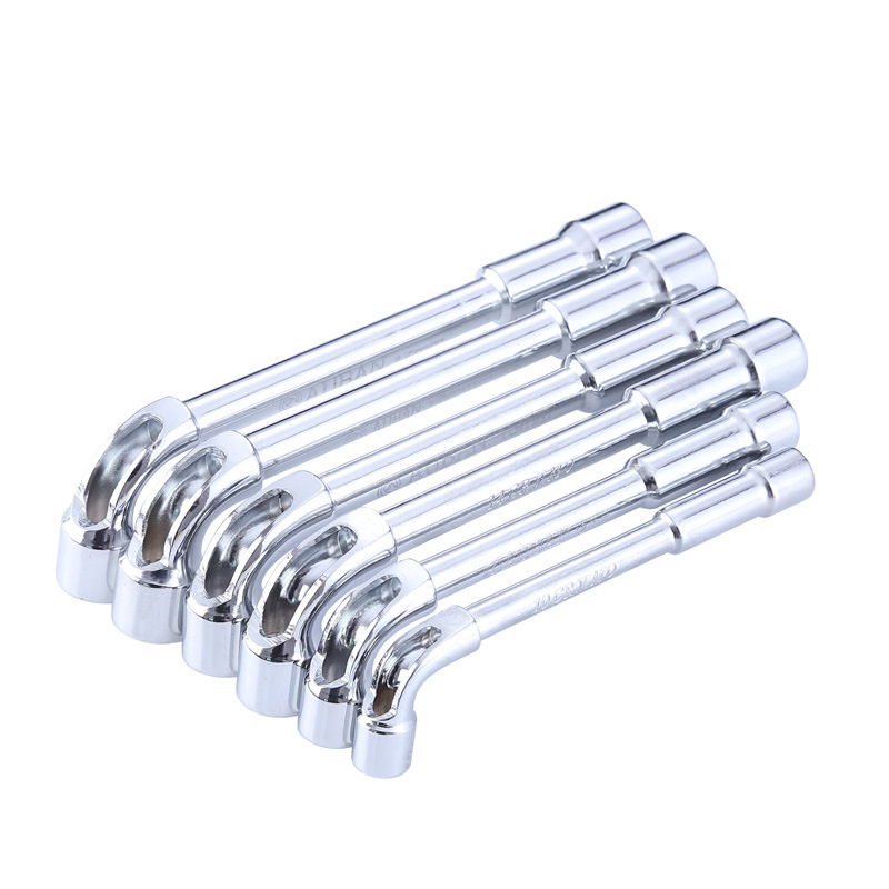 L-shaped milling hole wrench, hexagon socket wrench, double-head socket perforating wrench, seven-shaped pipe wrench, cigarette bag head Item Picture