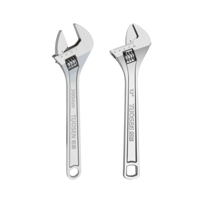 Tuosen Hardware Tools' adjustable wrenches, industrial-grade wrenches, 12-inch open-end wrenches, and 15-inch adjustable wrenches Item Picture