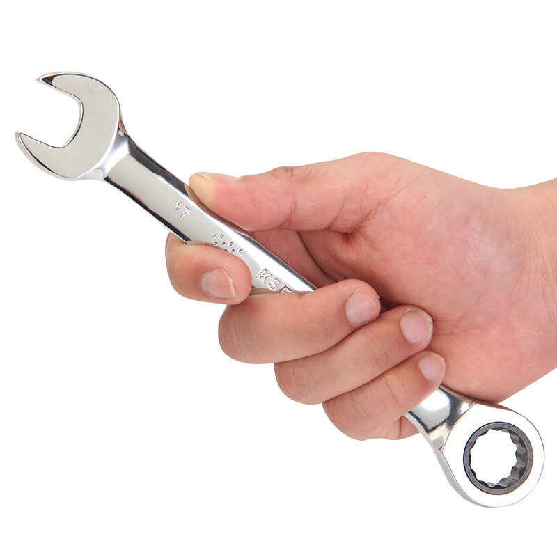 Wholesale double-ended box open-end wrenches, dual-purpose quick ratchet wrench sets, household auto repair machine repair tools Specification drawing