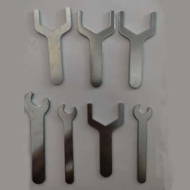 Wrench hexagonal T-shaped open-end wrench, single-head open-end wrench, small wrench for stamping iron sheet, simple open-end wrench Specification drawing