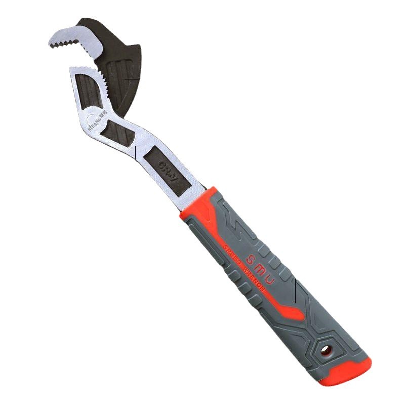 Quick self-locking wrench with teeth, multi-specification chrome vanadium steel anti-slip handle, built-in self-locking water pipe, auto repair hardware tool Item Picture