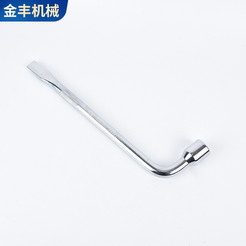 L-shaped car tire socket wrench, tire wrench, effort-saving disassembly crowbar wrench, maintenance elbow screw wrench Specification drawing