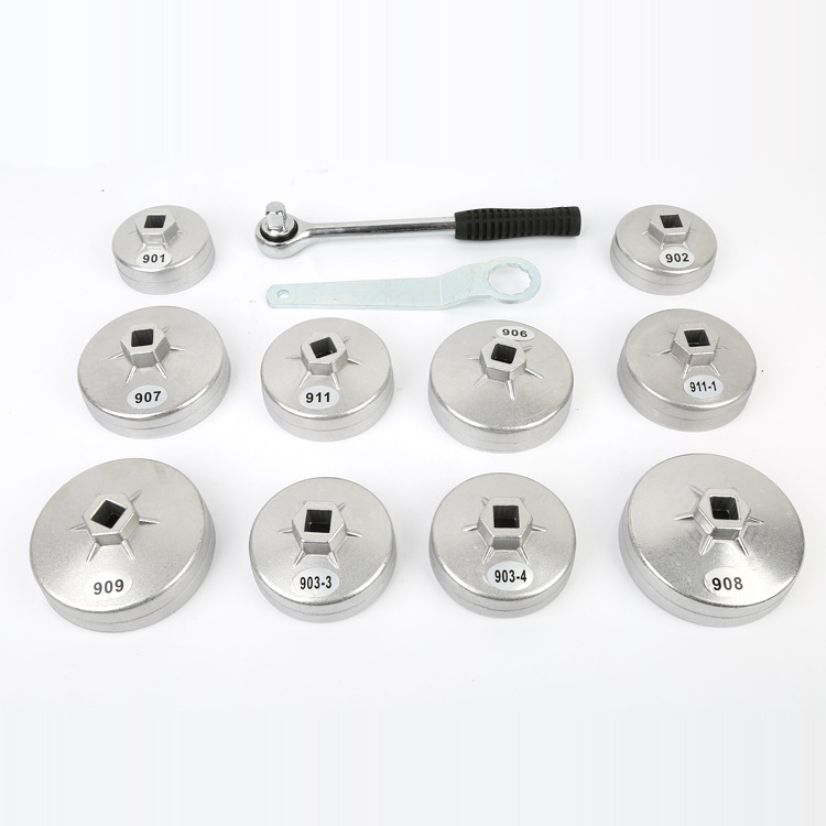 Factory wholesale 23-piece sets of aluminum cap type oil filter wrench sets, oil filter wrench sets and oil filters Specification drawing