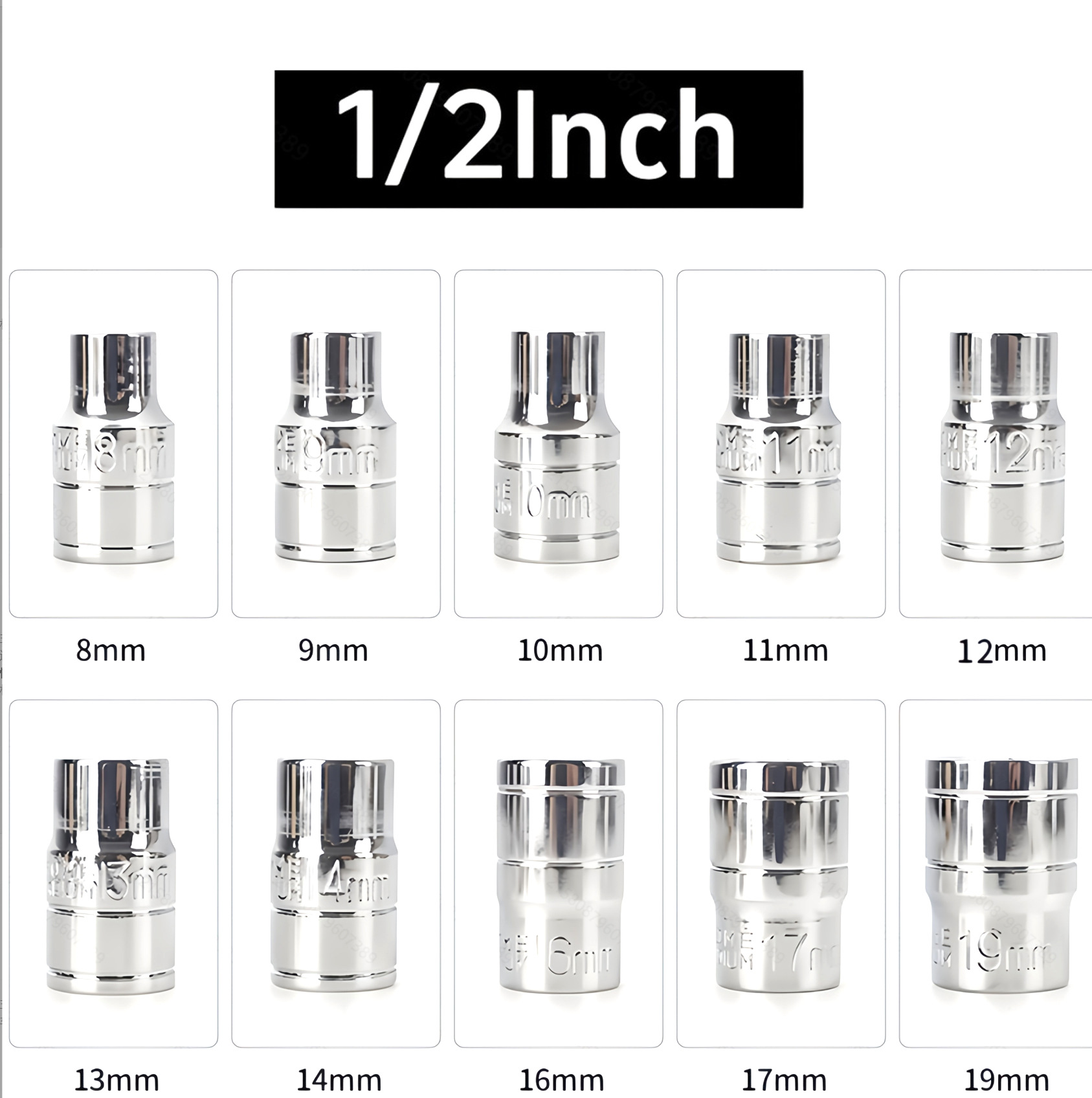 1/2 Dafei short socket head 12.5mm interface hexagonal socket tool 8-32mm socket electric wrench head undefined