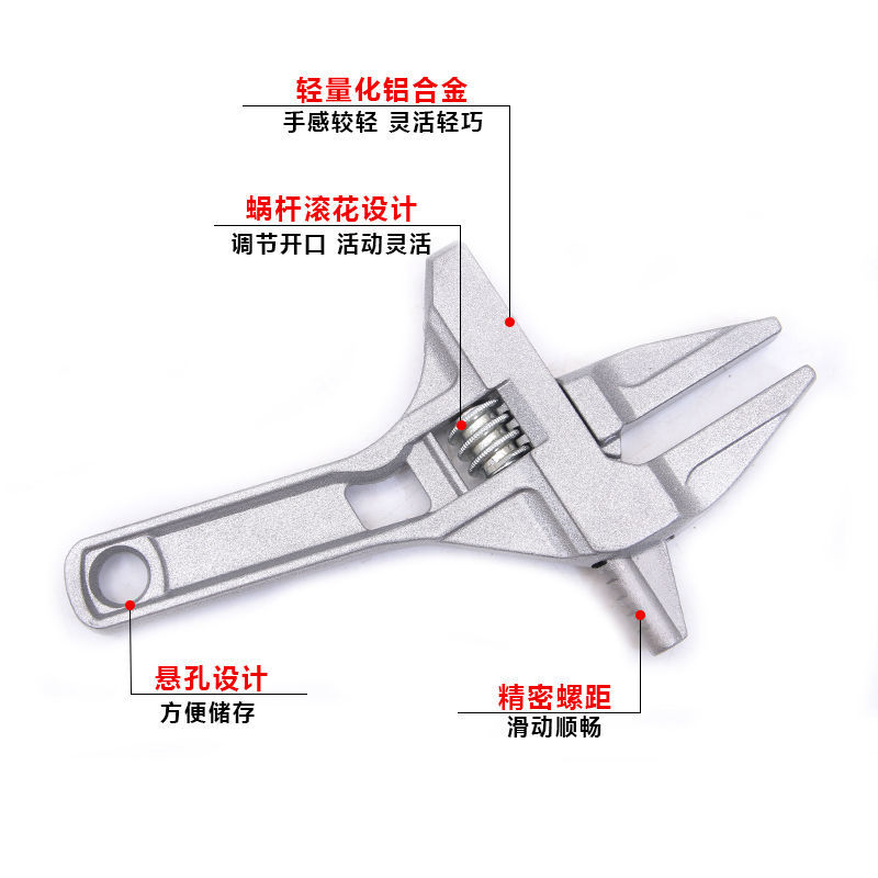 Wholesale of universal multi-functional wrenches for bathroom fixtures, short-handled large-opening faucet special tools details Picture