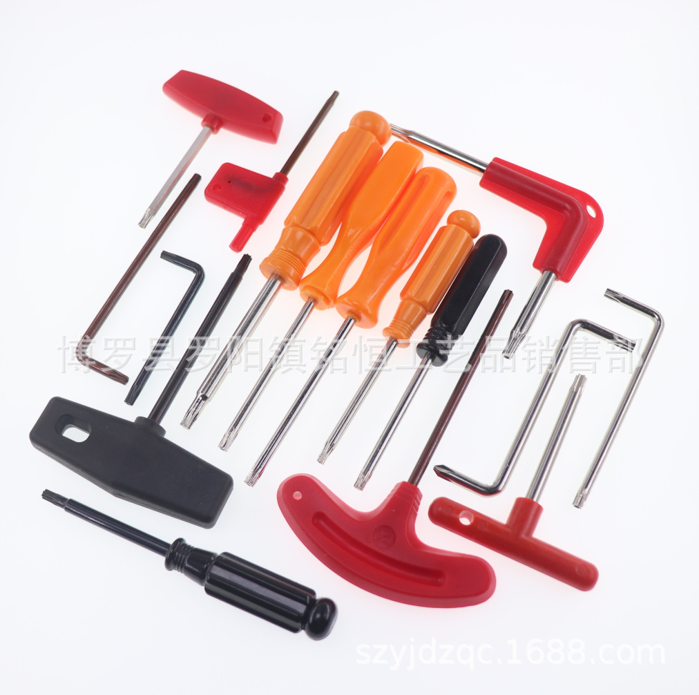L Hexagon socket wrench, disc brake, Torx anti-theft wrench, cross-shaped 7, star-shaped perforated wrench without holes Specification drawing