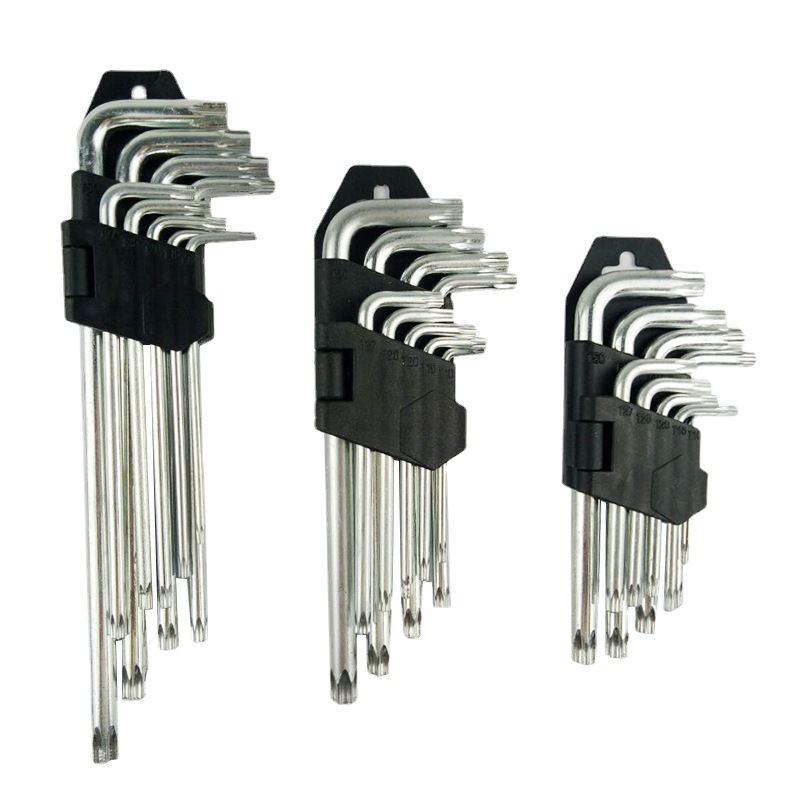 The 9PC flat head ball end box wrench made of carbon steel and galvanized is selling well on e-commerce platforms Item Picture