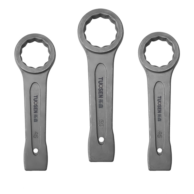 Tuosen Hardware Tools Straight handle single-head box wrench, multi-functional manual wrench for auto repair, heavy-duty striking wrench Item Picture