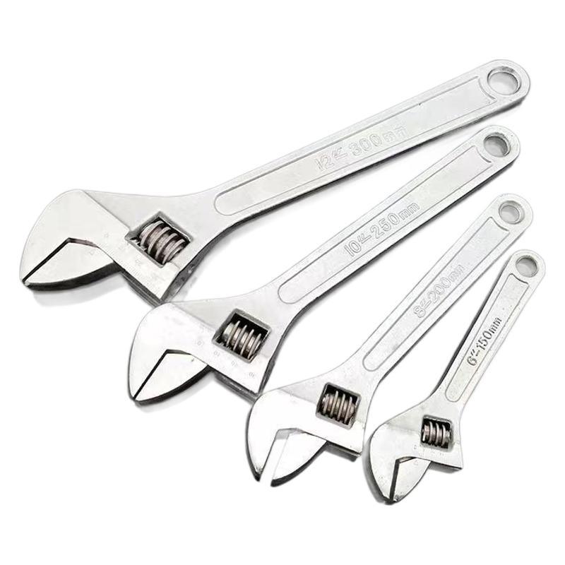 Adjustable wrench, hardware household tools, universal large opening wrench, multi-functional universal 6-inch, 8-inch and 10-inch wrenches Item Picture