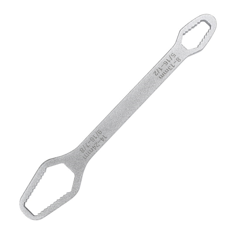 Multi-functional box wrench, universal double-head self-tightening glasses fixed head wrench, 8-22mm household movable wrench Item Picture
