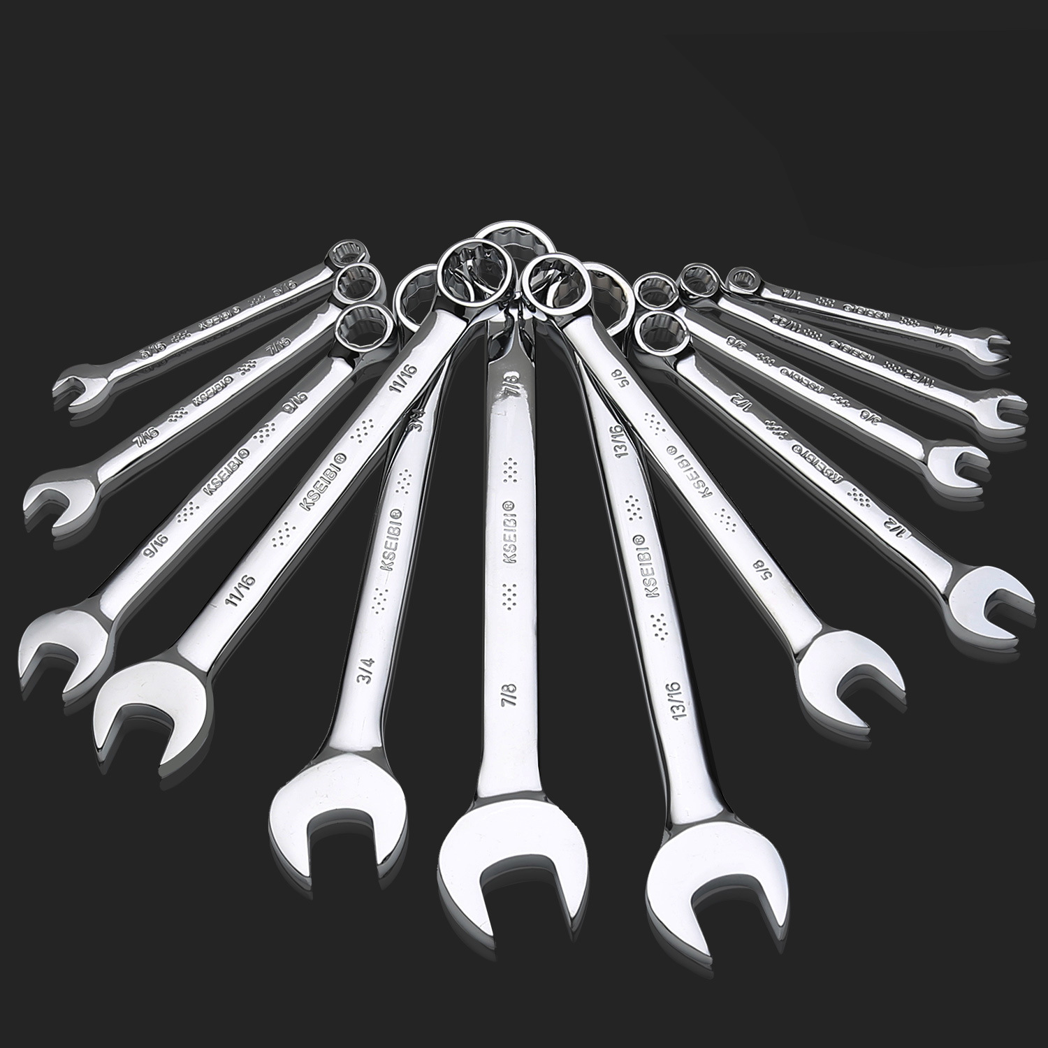 Wholesale plum blossom open-end dual-purpose fixed wrench set, household auto repair machine repair multi-functional hardware wrench details Picture