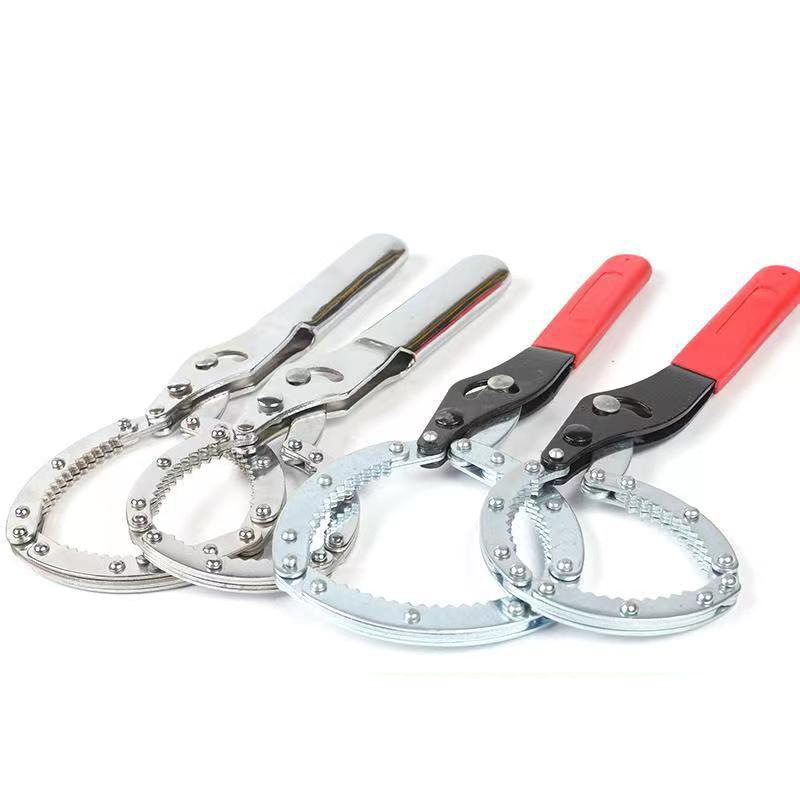 The stainless steel plate hand-held wrench is a universal tool for disassembling and assembling automotive oil filters Item Picture