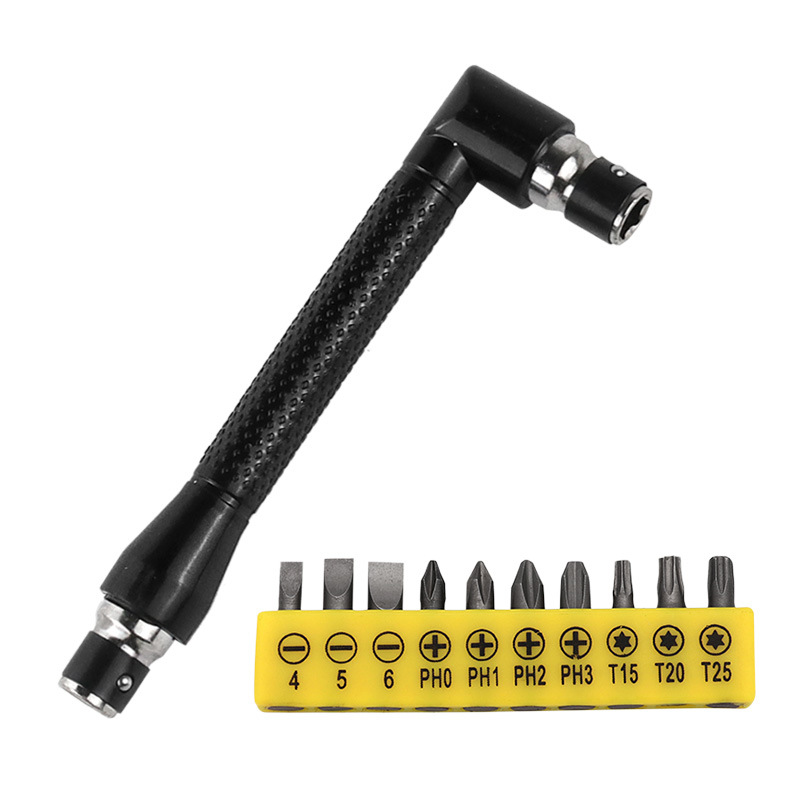 6.35 Mini double-ended socket wrench with 7-shaped L-rod for connecting rod and handle of air screwdriver/screwdriver/screwdriver head undefined