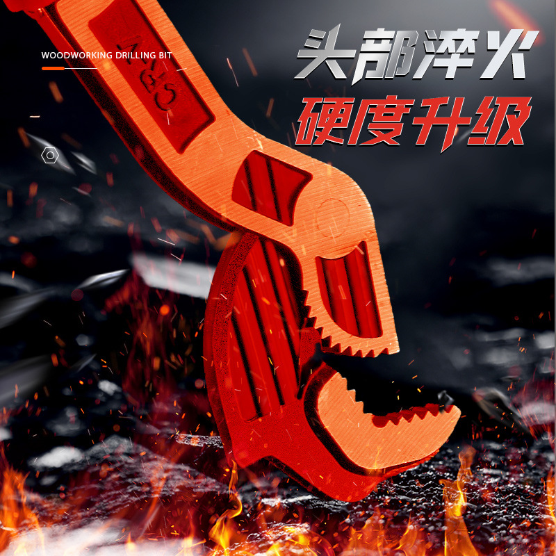 Multi-functional quick self-locking adjustable wrench, cross-border industrial grade high-hardness chromium-vanadium steel 10-inch adjustable wrench details Picture