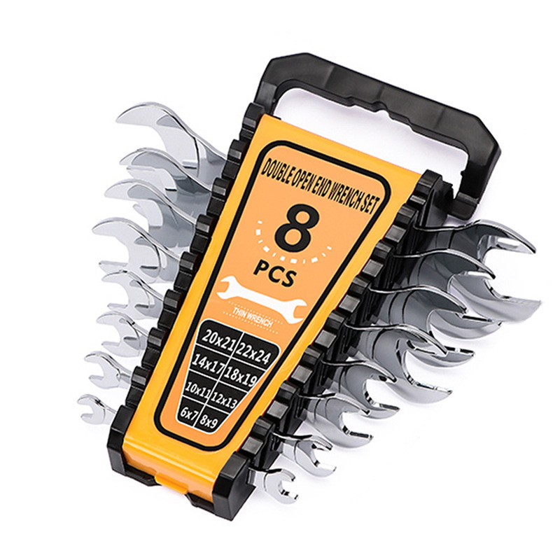 Industrial-grade thin wrench double-head opening machine hand mirror thin plate high hardness eight-piece or ten-piece set combination set undefined