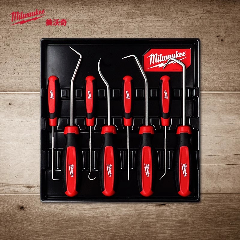 milwaukee 8-piece hook set, crochet, O-ring, sealing ring and split pin full figure