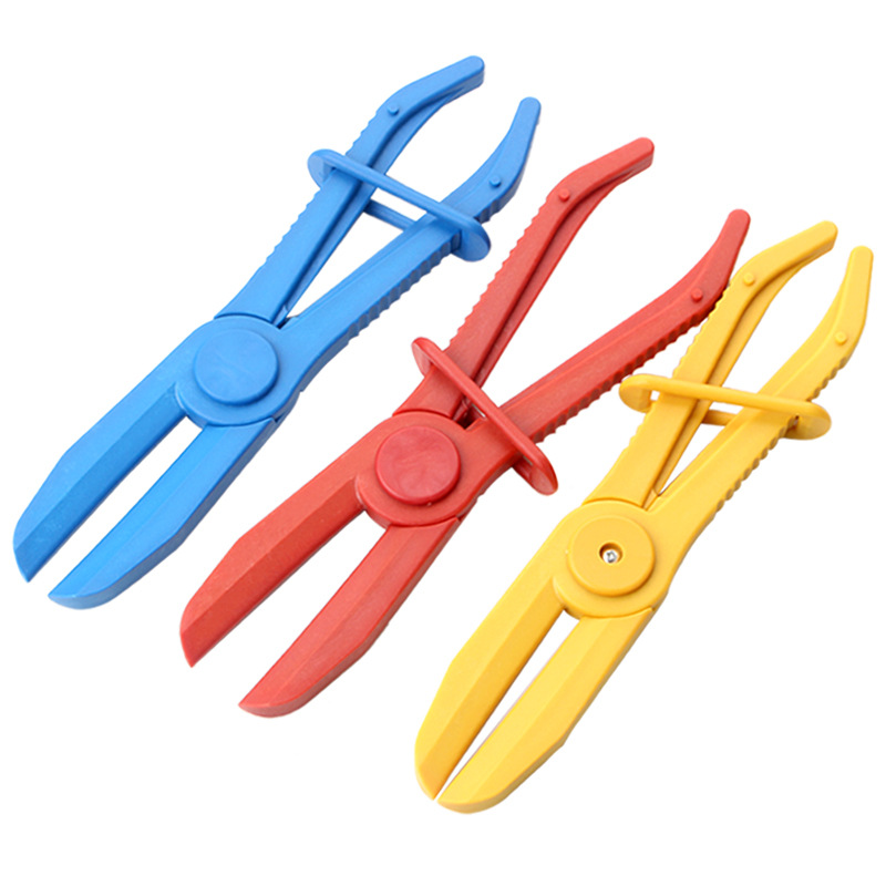 Three-piece set of plastic oil pipe cut-off pliers, oil pipe sealing pliers, auto repair plastic pliers, automotive oil pipe clamping tools Item Picture