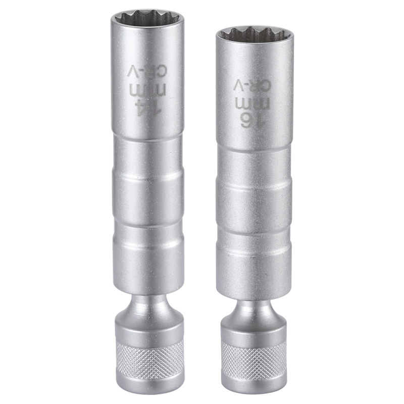 Magnetic universal spark plug socket wrench 14mm - 16mm, ultra-thin automotive spark plug disassembly and installation tool for BMW Item Picture