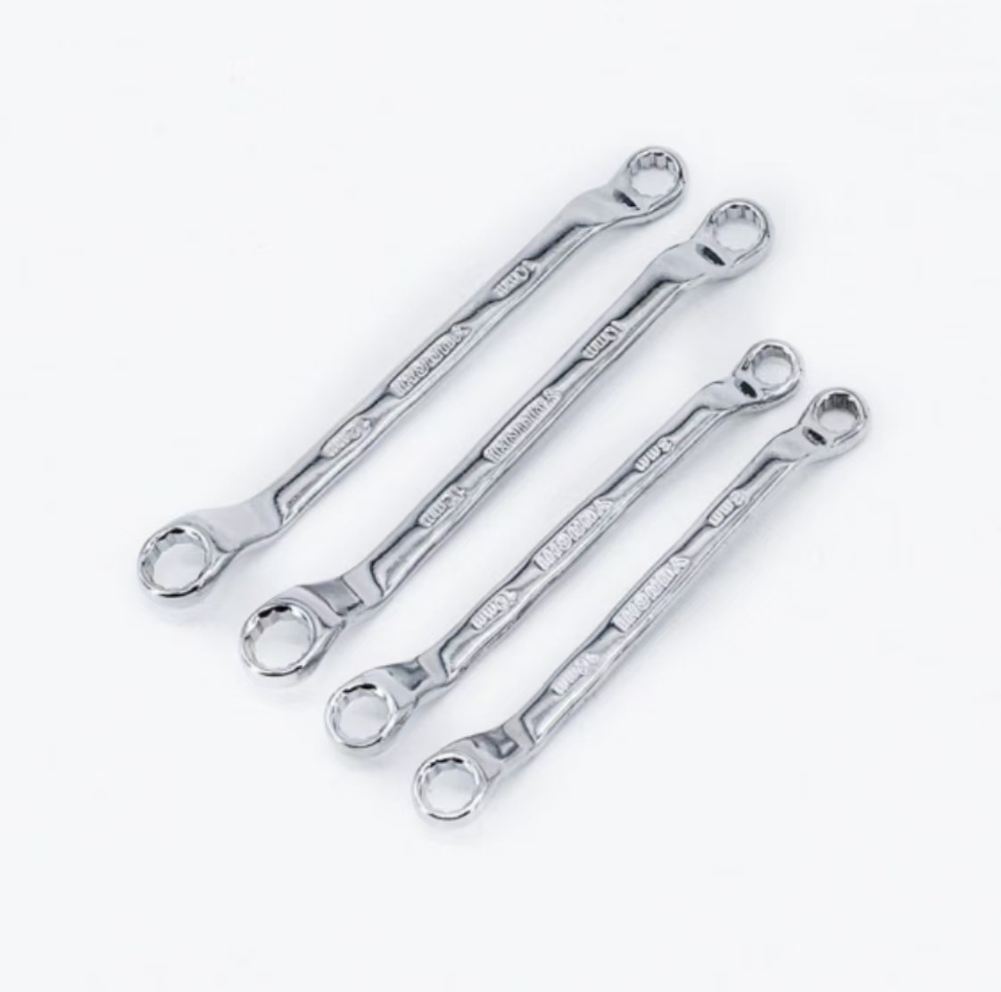 Mirror-finished heat-treated carbon steel double-head box open-end wrench, auto repair machine repair open-end wrench, box wrench, fixed wrench undefined