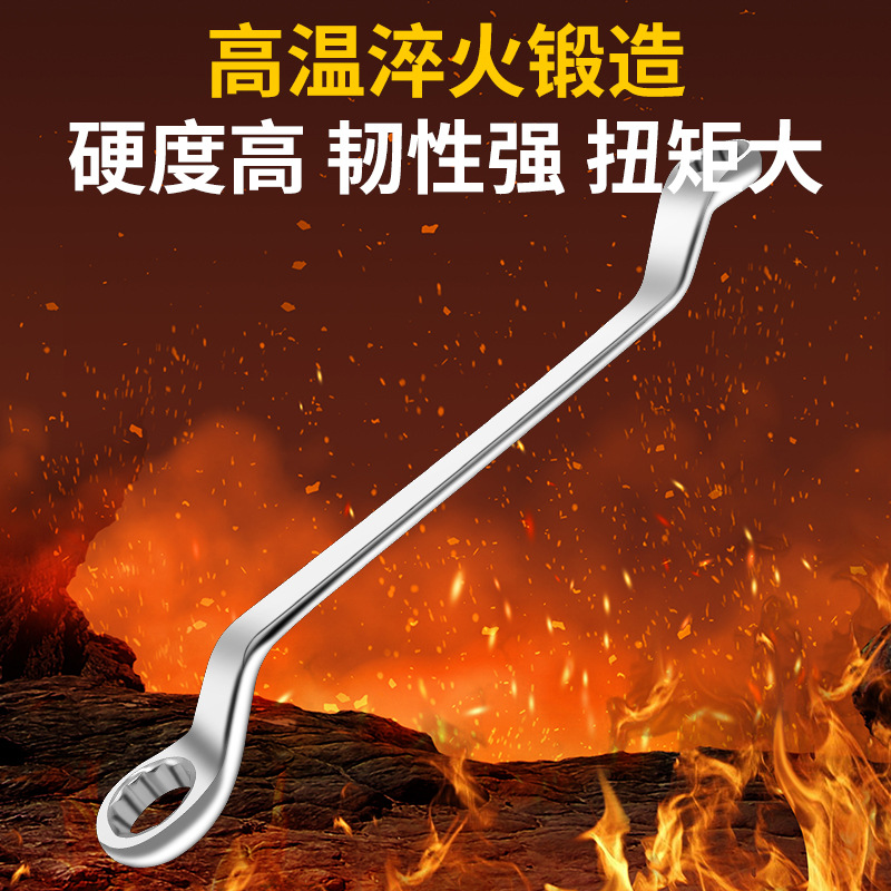 Cross-border exclusive double-head box wrench set, high-strength chromium-vanadium steel auto repair tool, high hardness and large torque details Picture