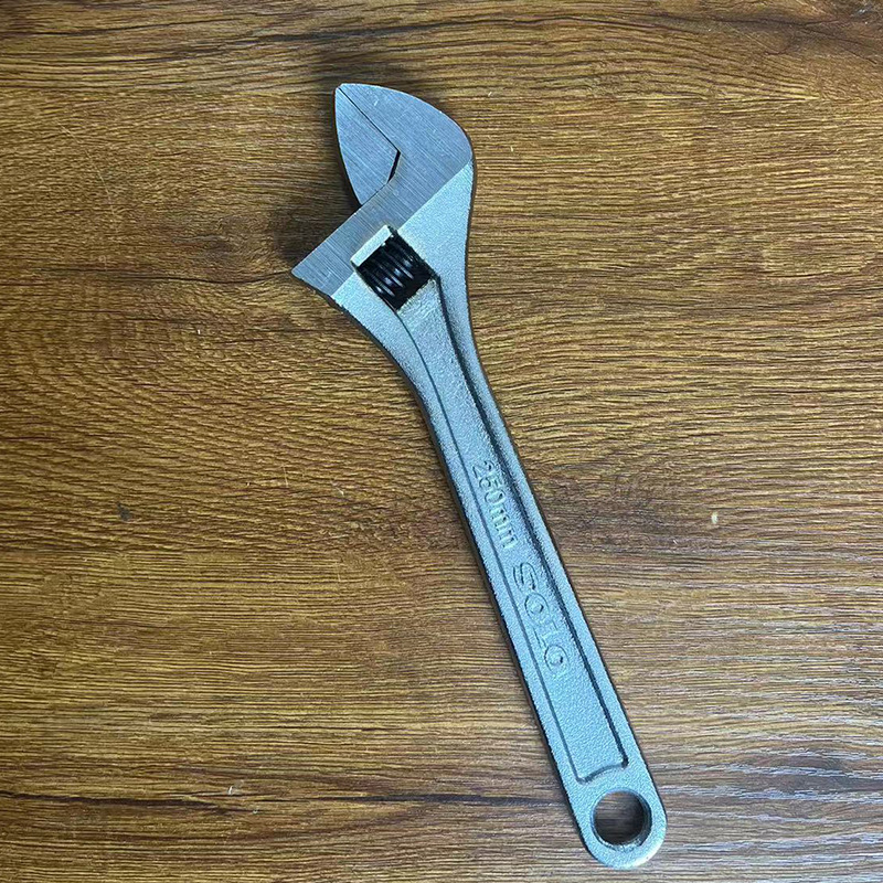 Large-opening multi-functional adjustable wrench with plastic-coated anti-slip handle, 8-inch, 10-inch and 12-inch adjustable plates undefined