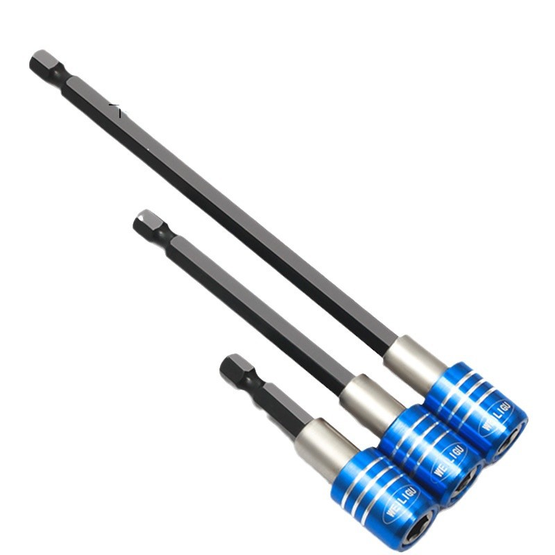 Extension rod for screwdriver head, quick connector for electric drill, extension sleeve, hexagon socket 6.35mm, magnetic self-locking connecting rod Item Picture